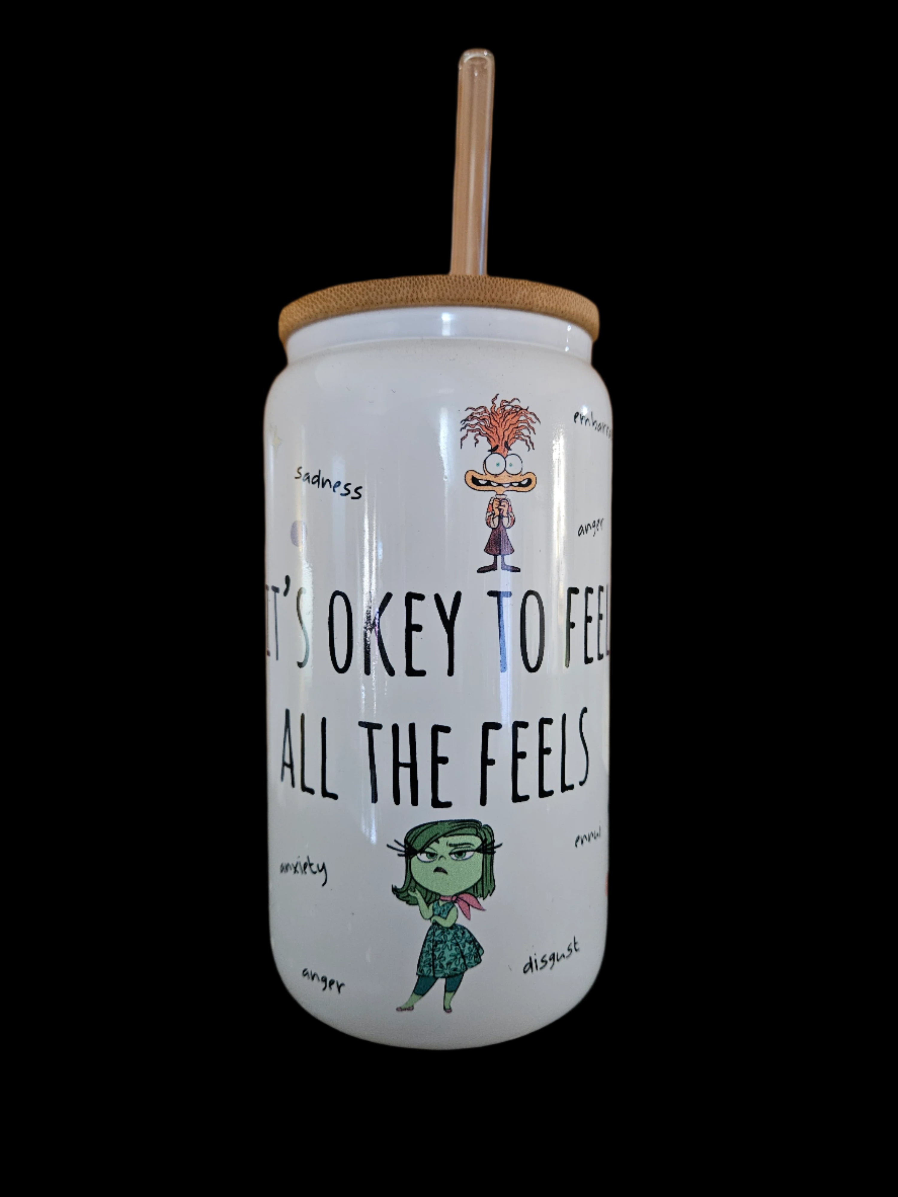 Its okay to feel the feels 16oz Glass