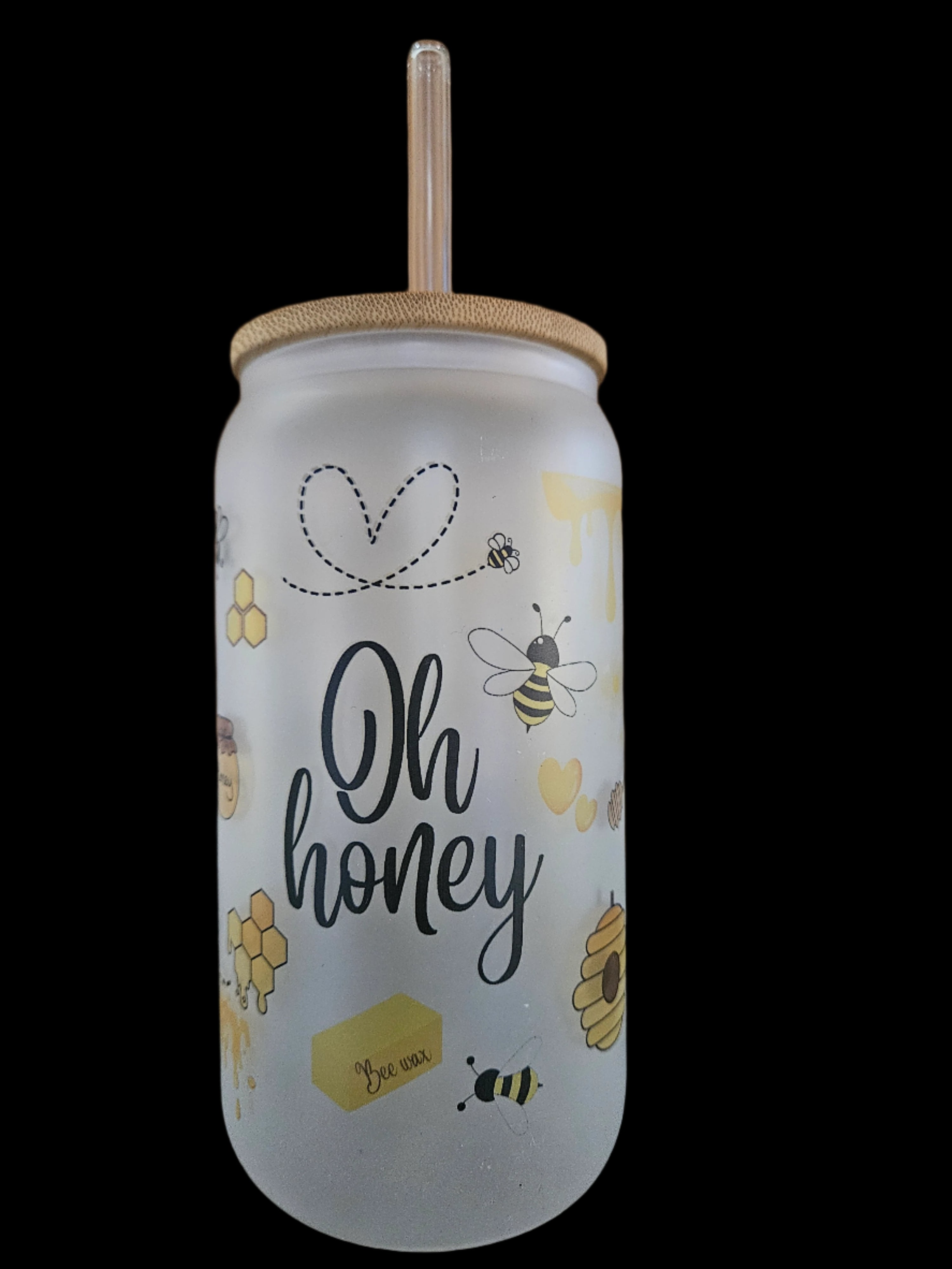OH HONEY 16oz Glass
