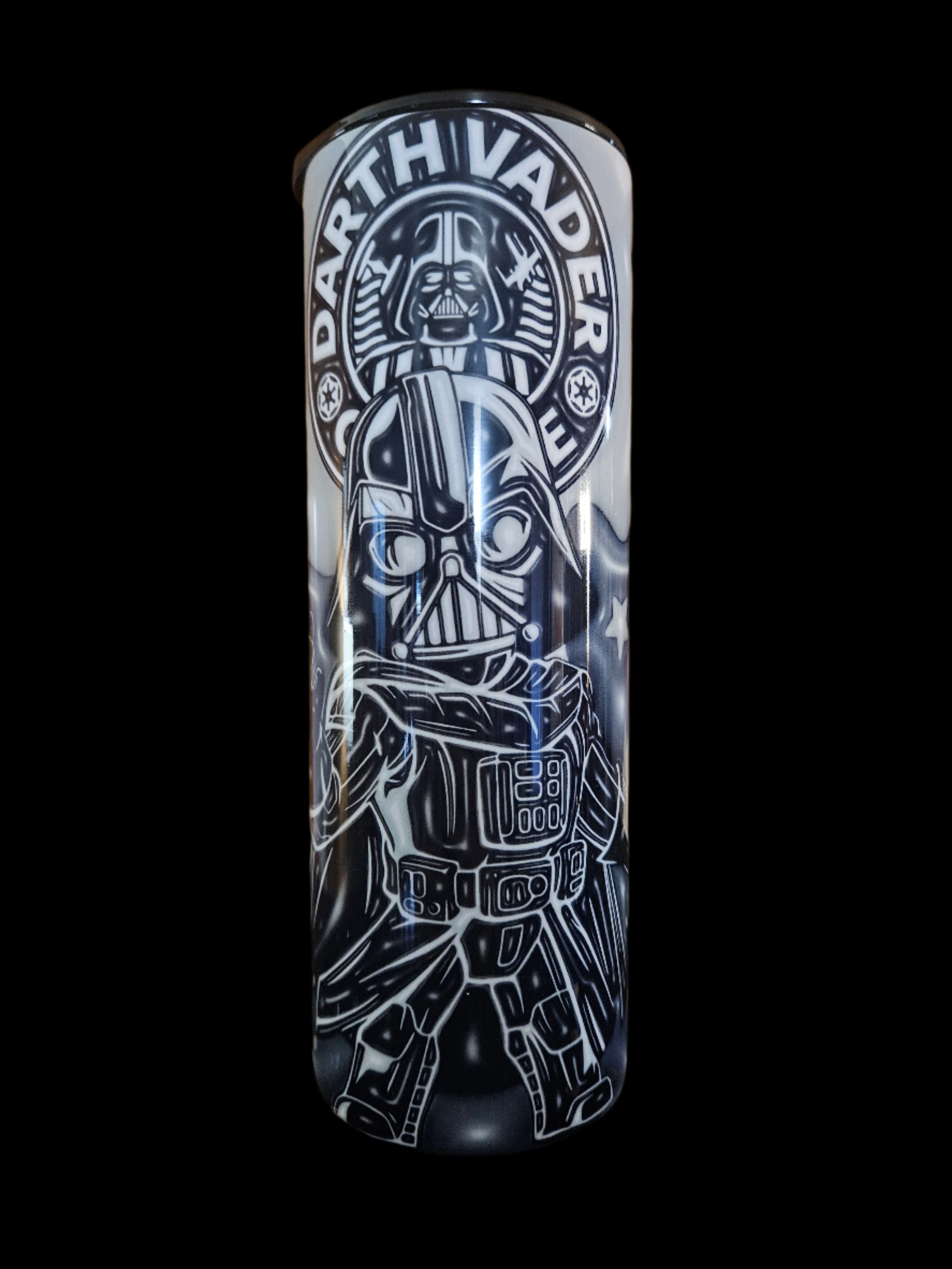 Darth Coffee 20oz Steel Tumbler (Colored Top)