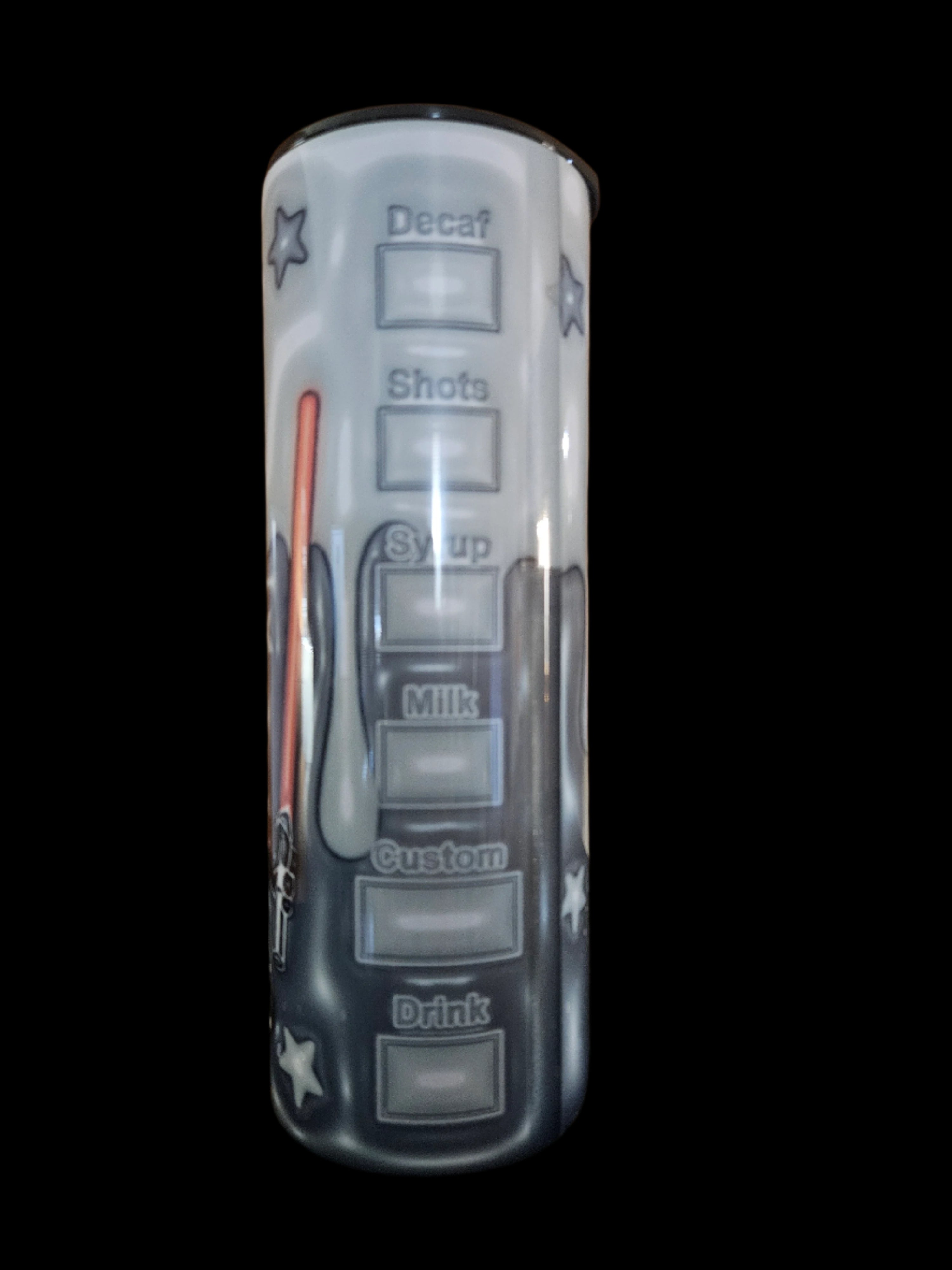 Darth Coffee 20oz Steel Tumbler (Colored Top)