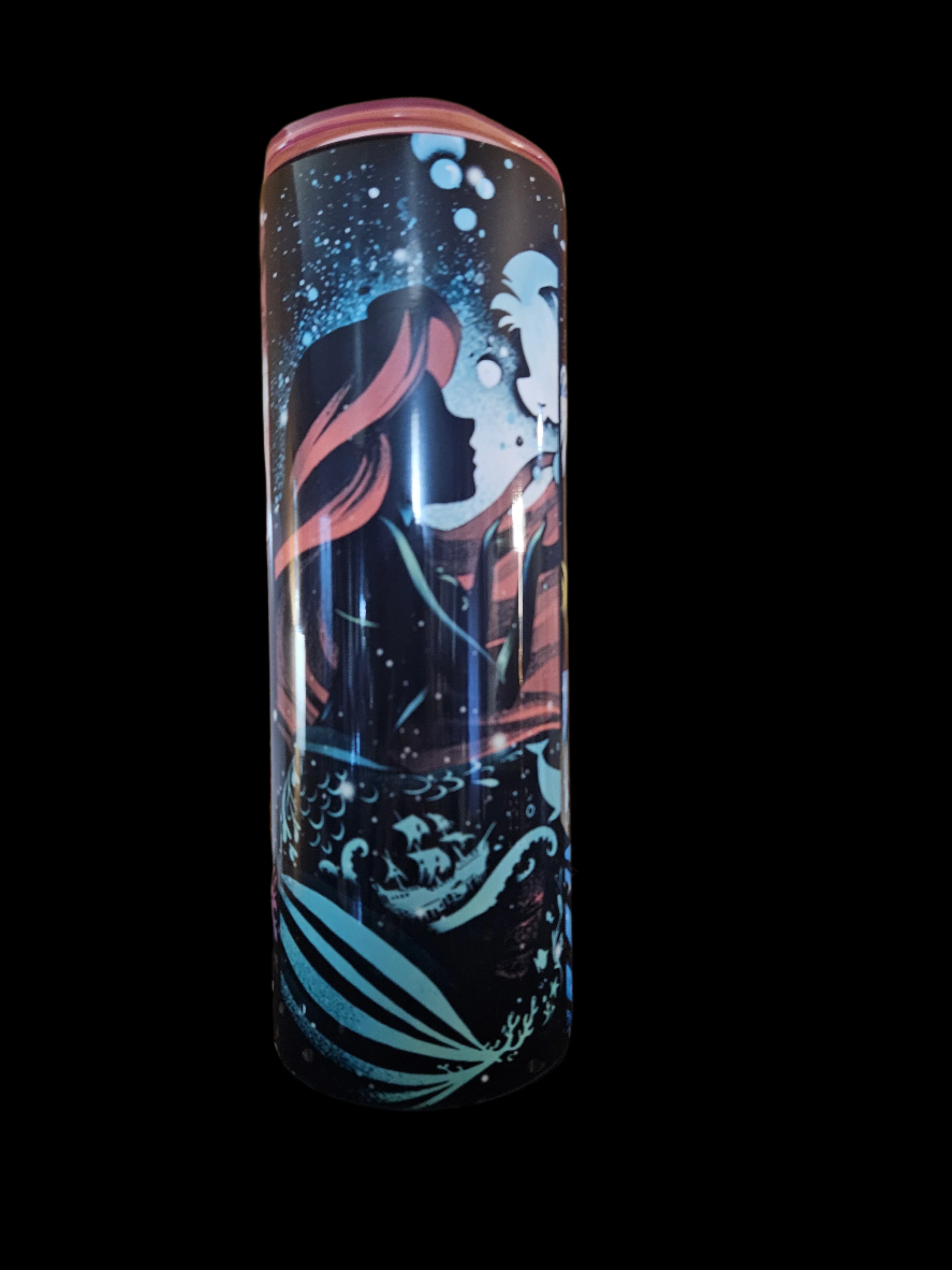 Classic Lil Mermaid 20oz Steel Tumbler (Colored Top)