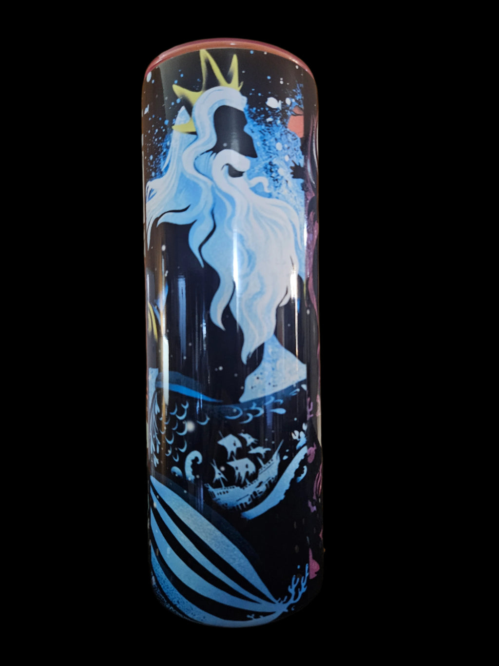 Classic Lil Mermaid 20oz Steel Tumbler (Colored Top)