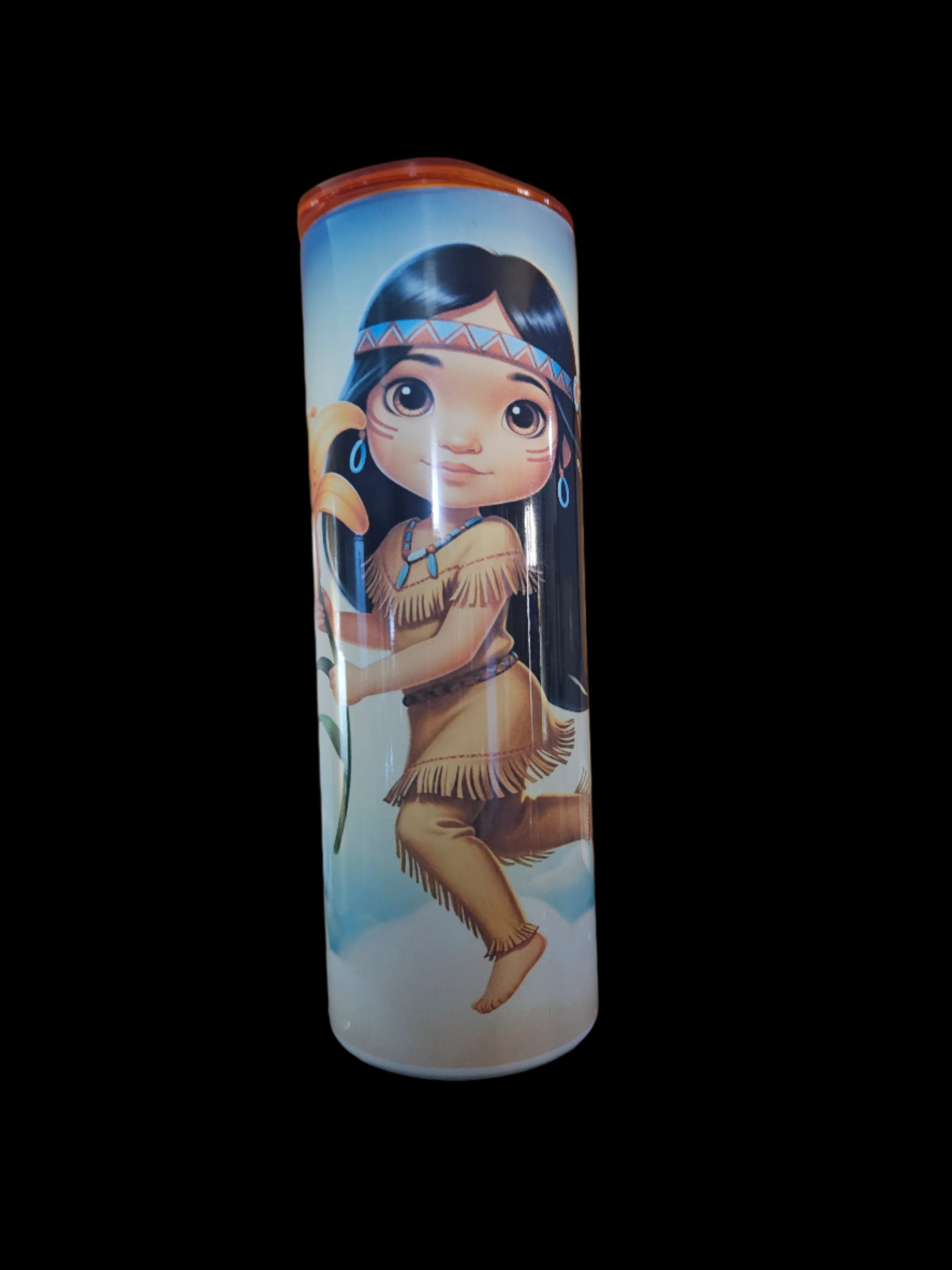 Tigerlily 20oz Steel Tumbler (Colored Top)