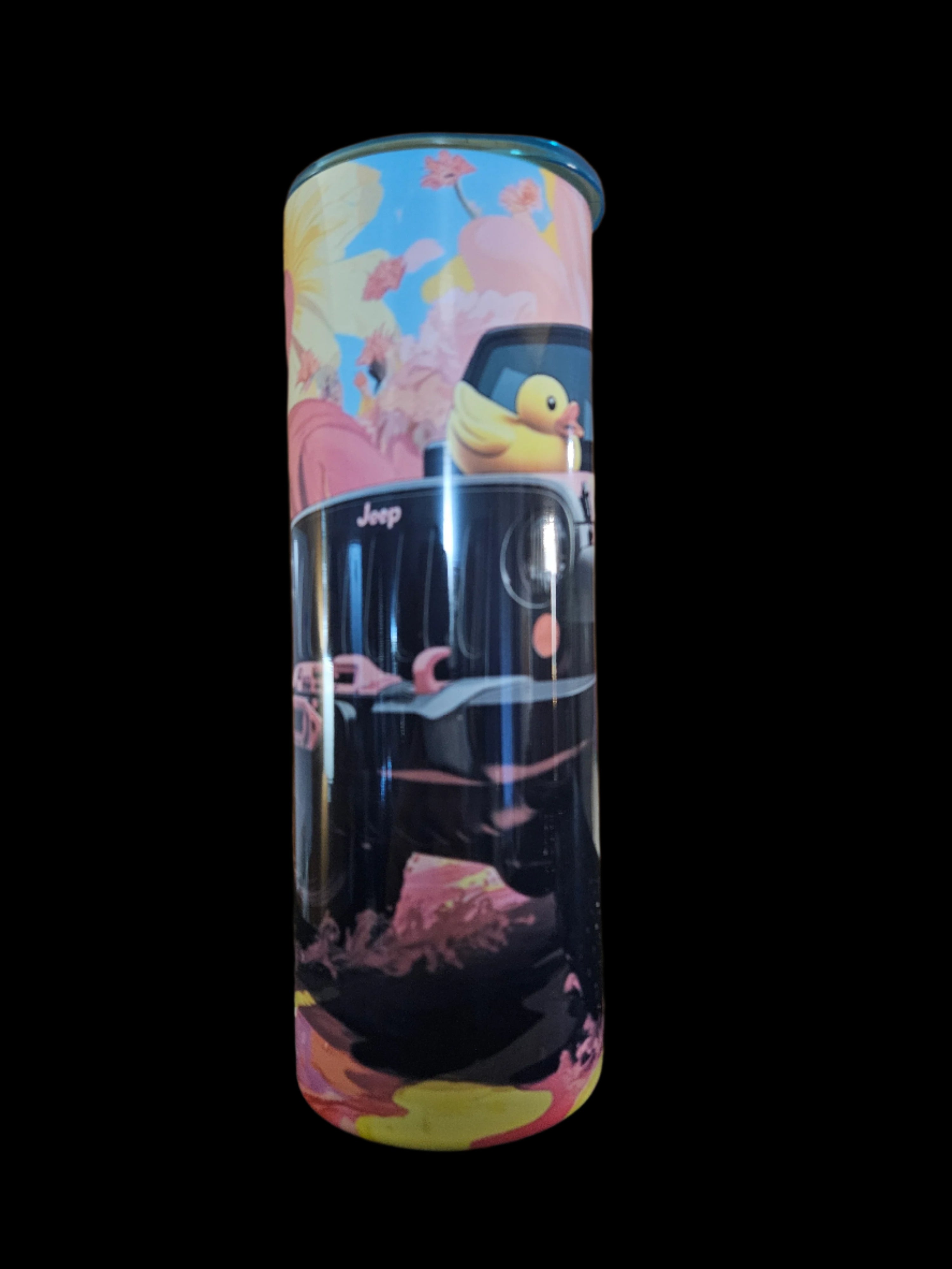 Off Road Jeep 20oz Steel Tumbler (Colored Top)
