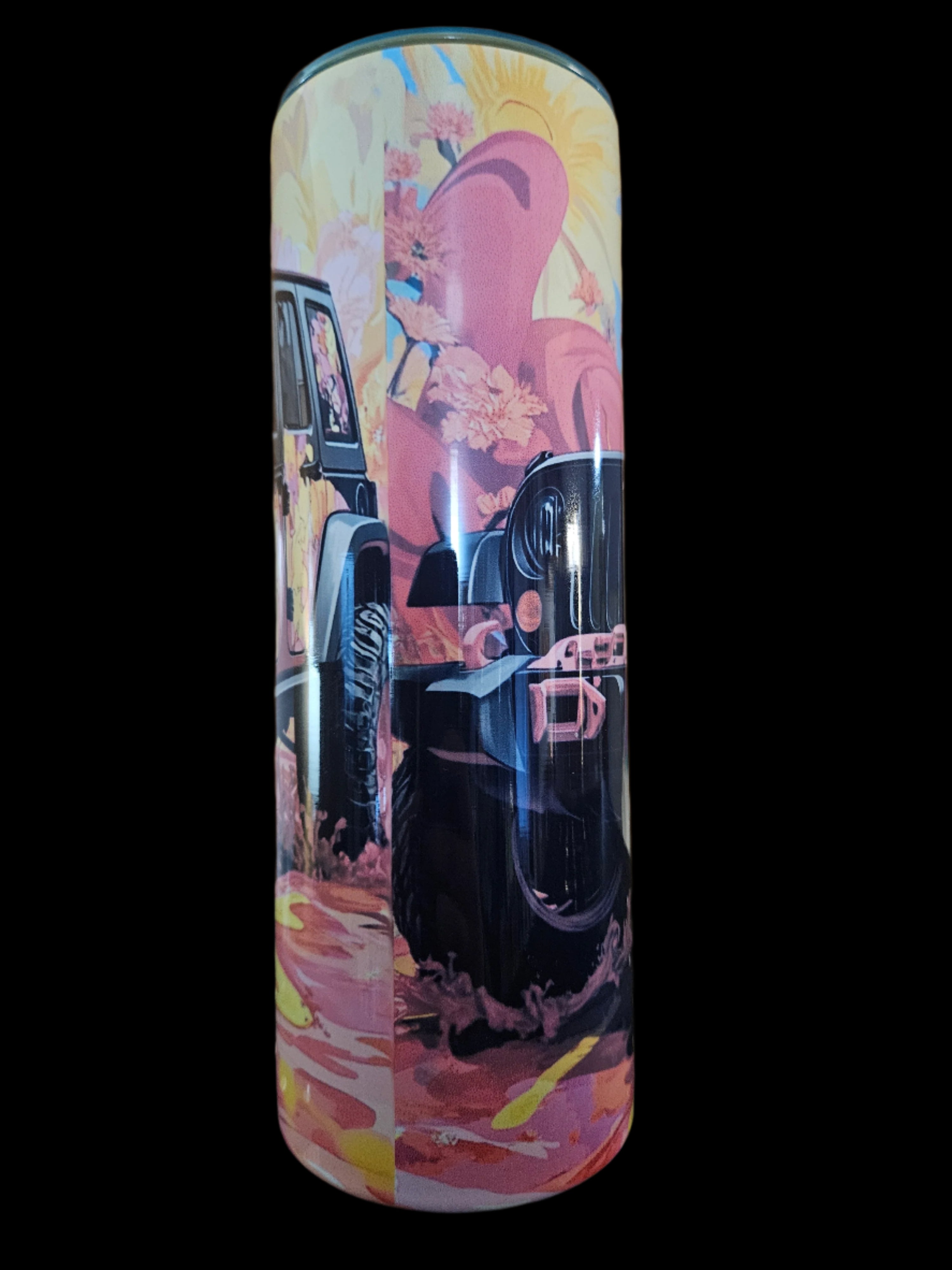Off Road Jeep 20oz Steel Tumbler (Colored Top)
