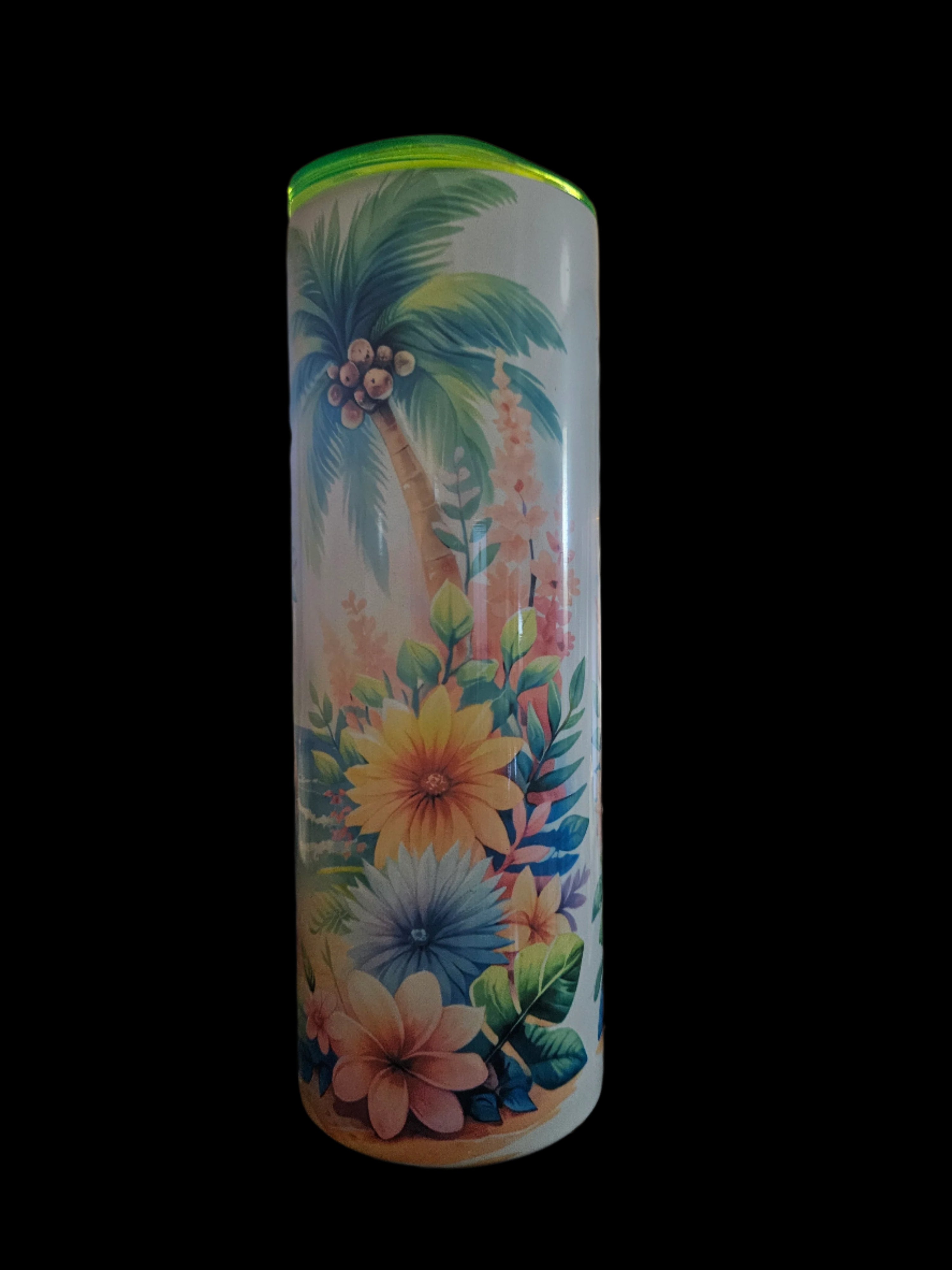 Cute Turtle 20oz Steel Tumbler (Colored Top)