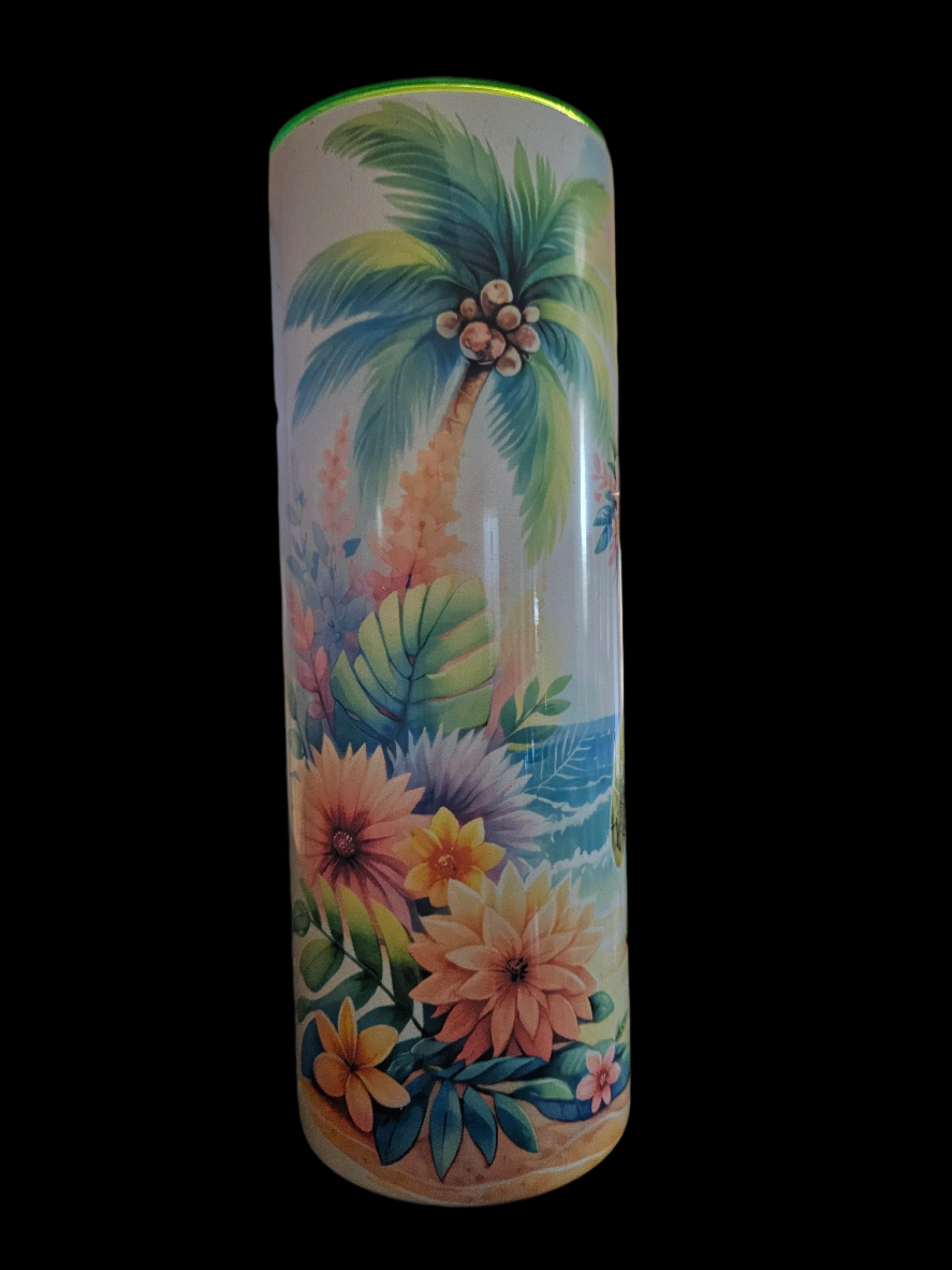 Cute Turtle 20oz Steel Tumbler (Colored Top)