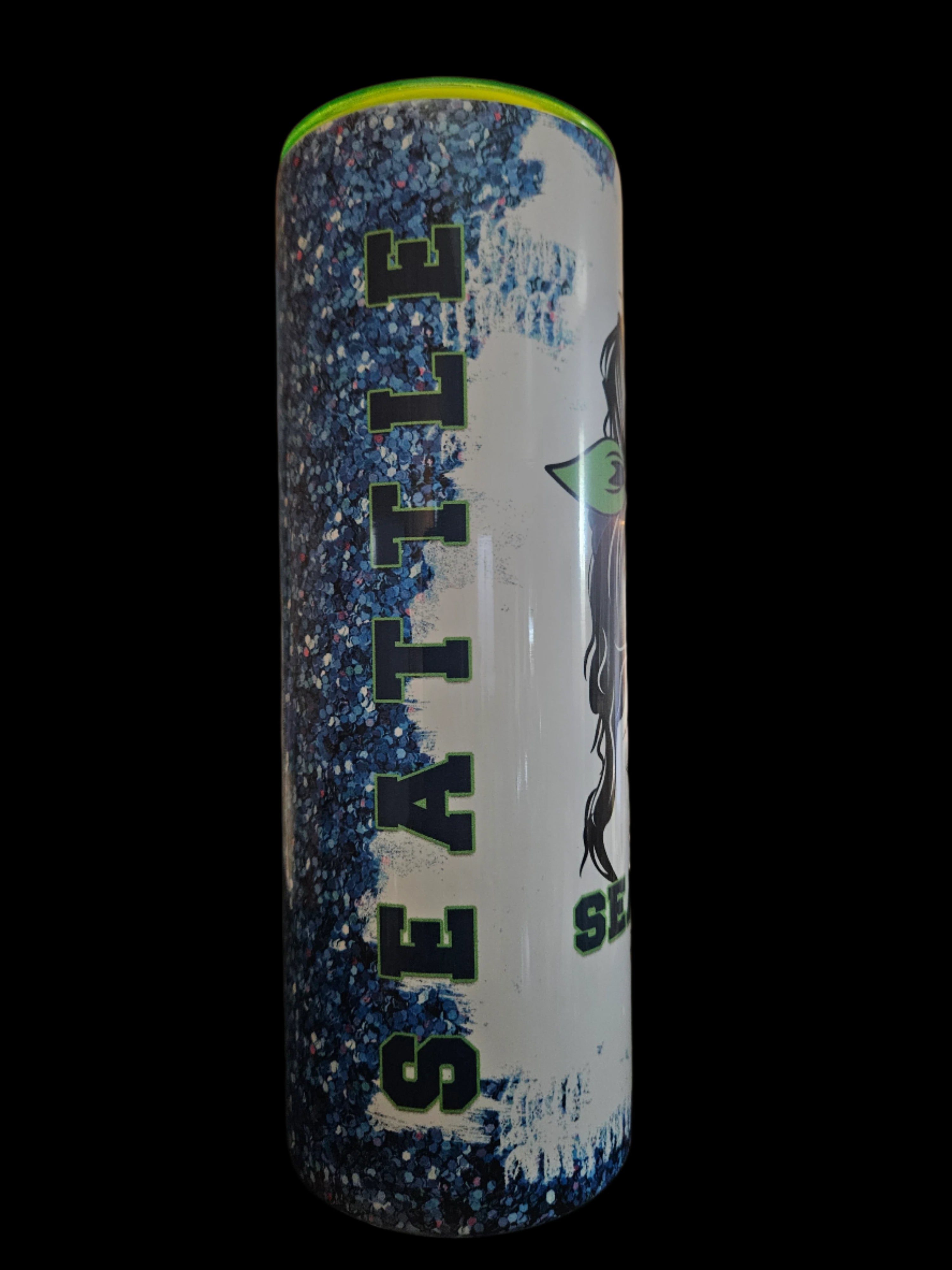 Seahawks Girl 20oz Steel Tumbler (Colored Top)