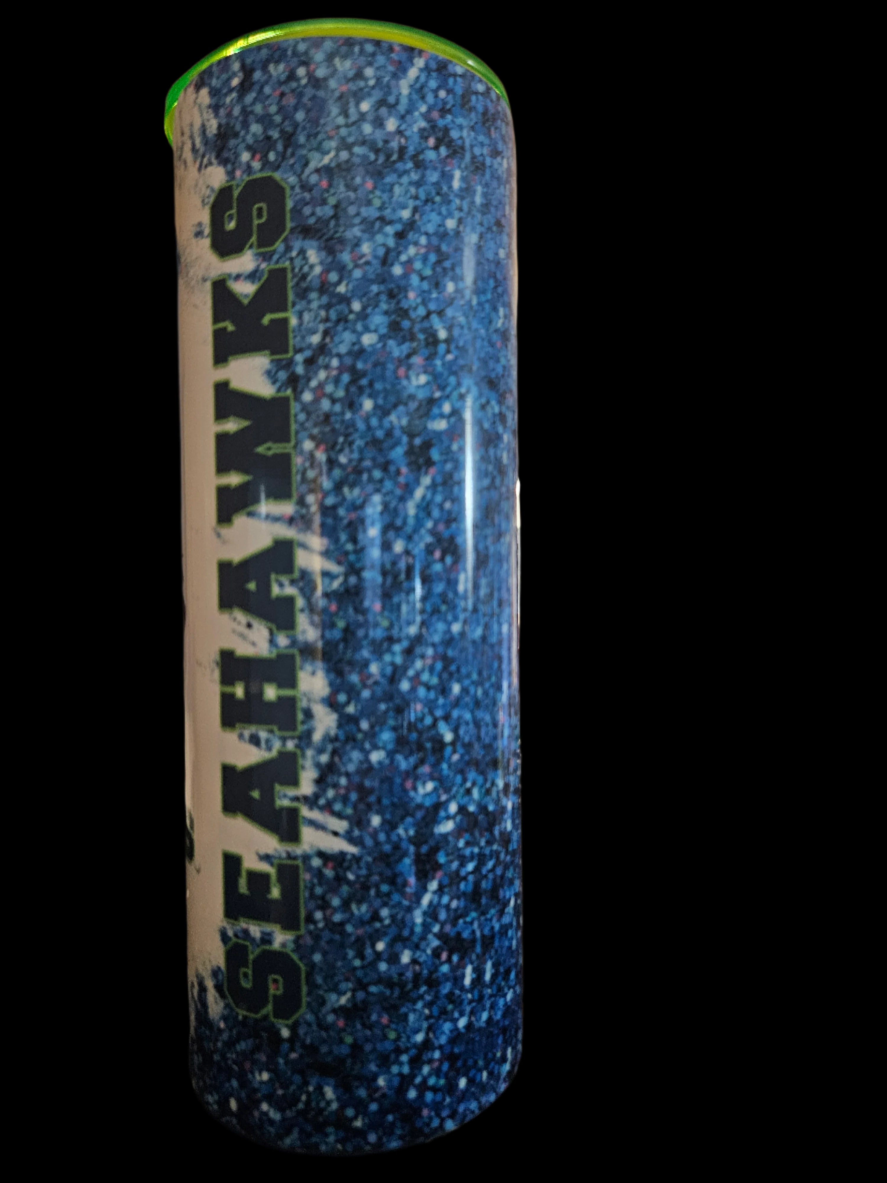 Seahawks Girl 20oz Steel Tumbler (Colored Top)