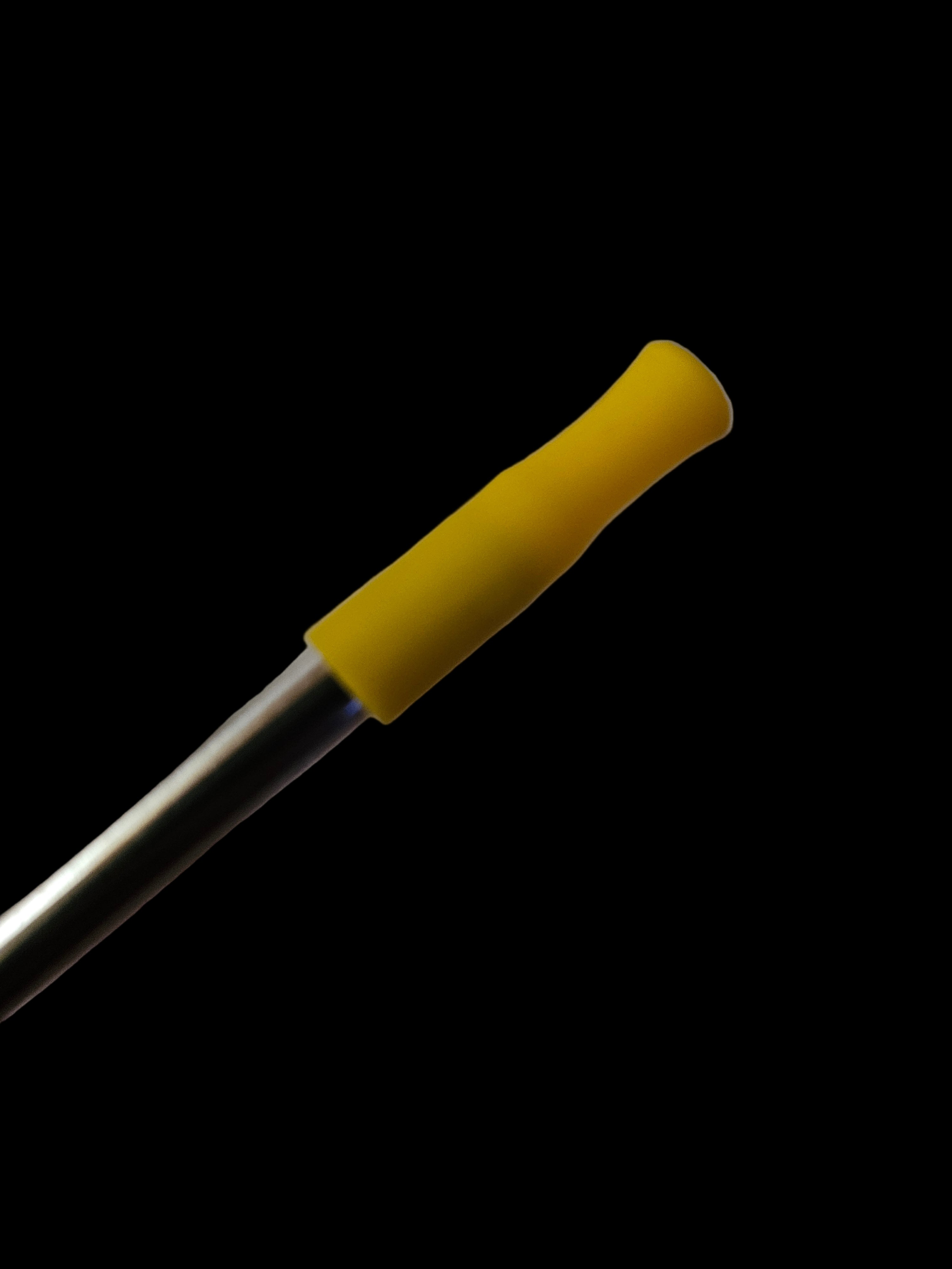Yellow Steel Straw Cap (Set of 5)