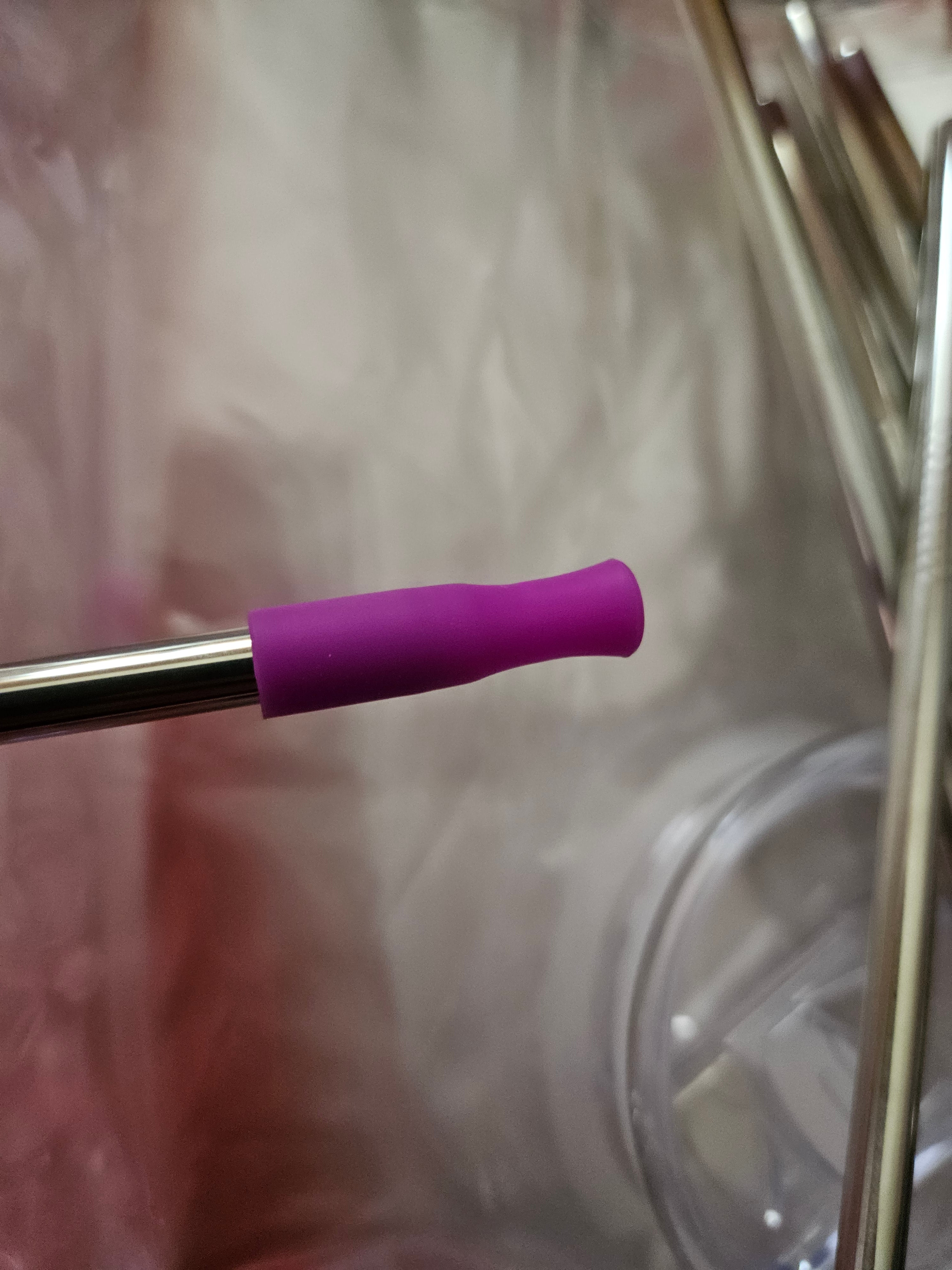 Purple Steel Straw Topper (Set of 5)