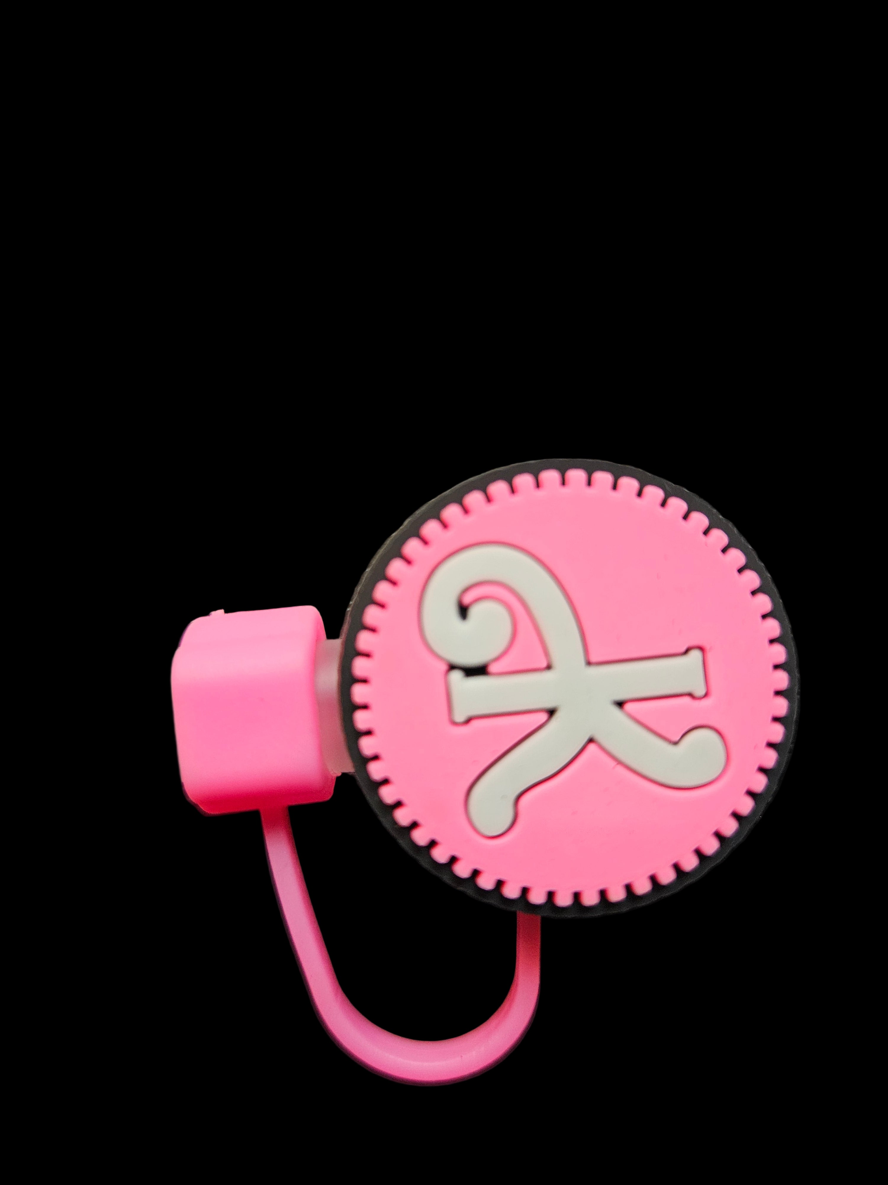 K Pink Straw Topper
