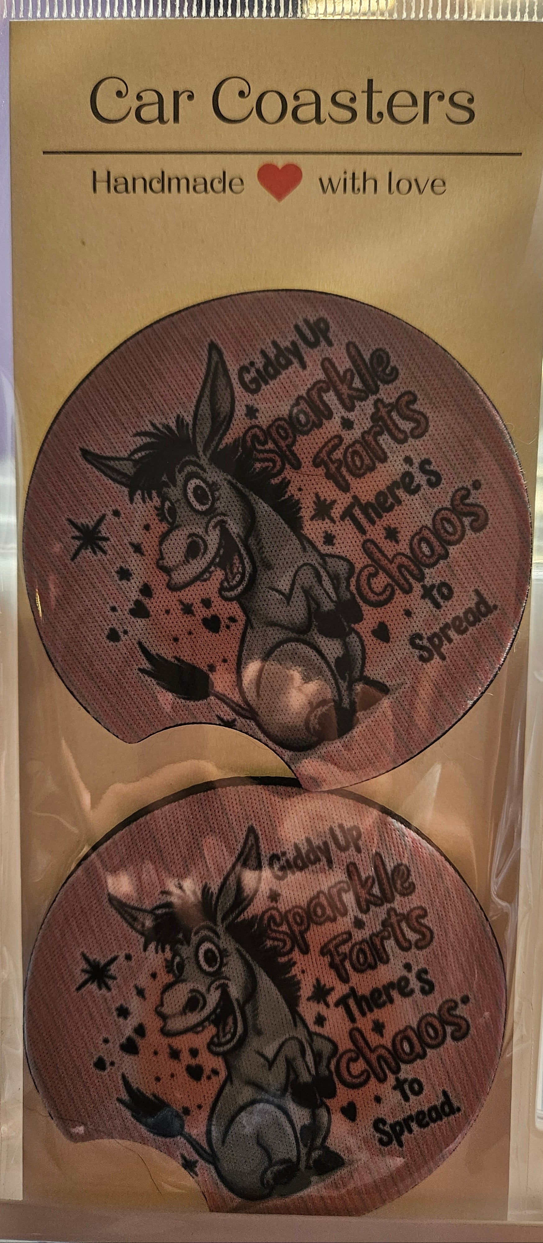 Funny Donkey Car Coaster Set