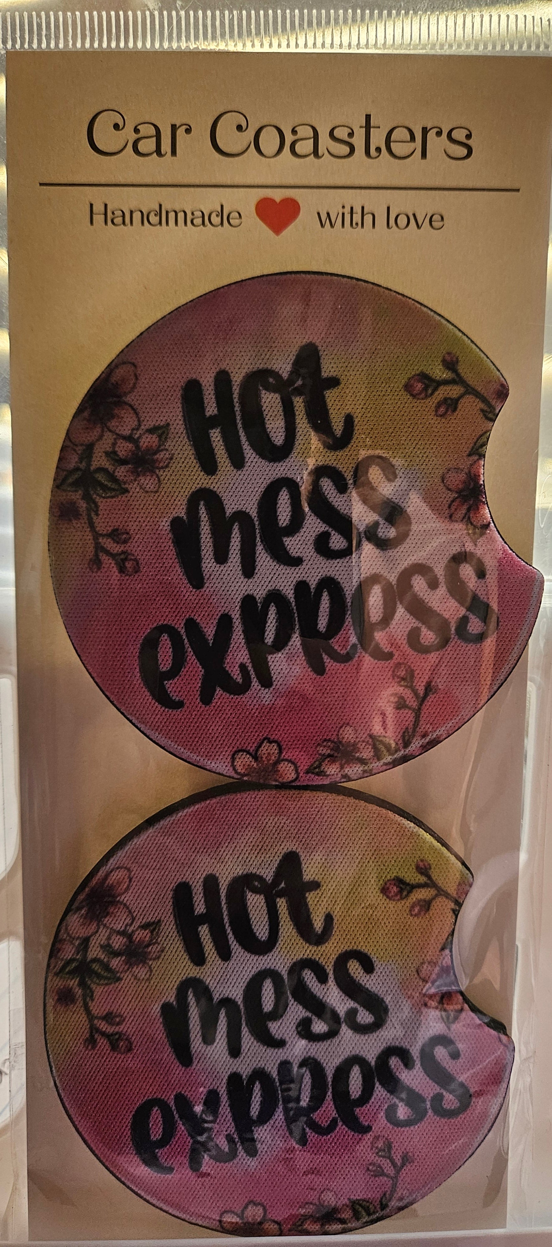 "Hot Mess Express" Car Coaster Set