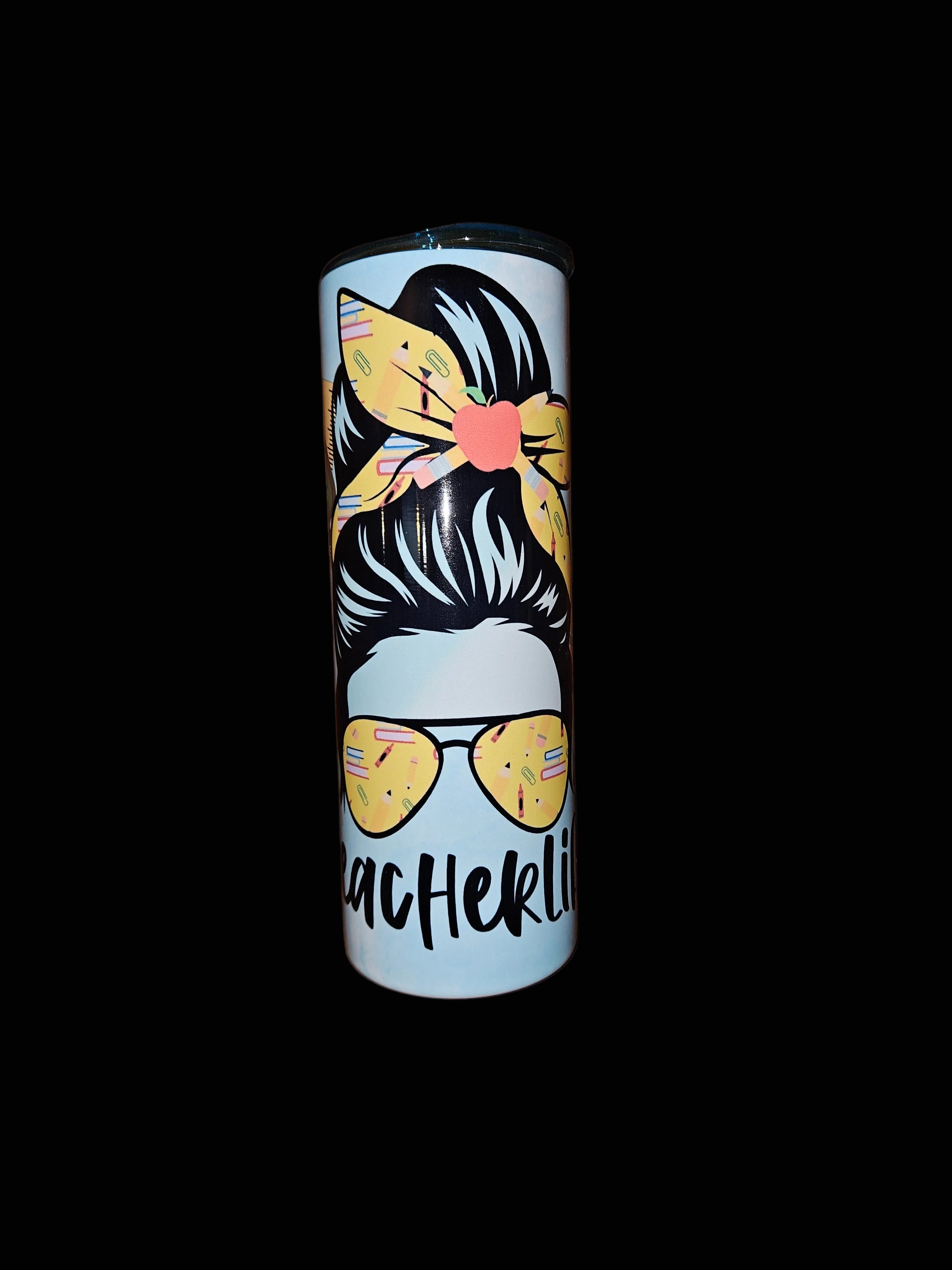 Blue #Teacherlife 20oz Stainless Steel