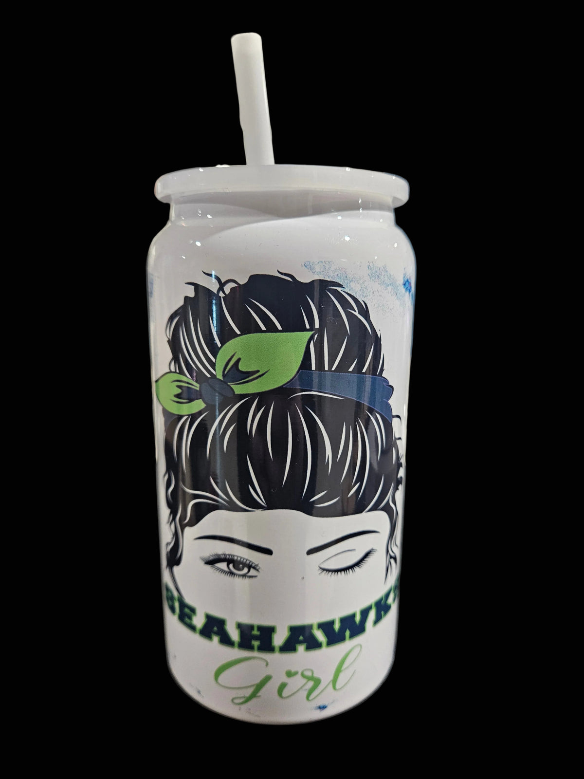 Seahawks Girl 16oz Can Stainless Steel