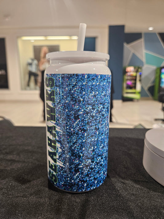 Seahawks Girl 16oz Can Stainless Steel