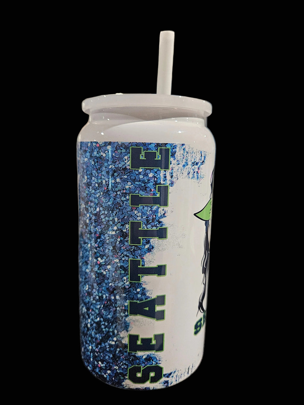 Seahawks Girl 16oz Can Stainless Steel