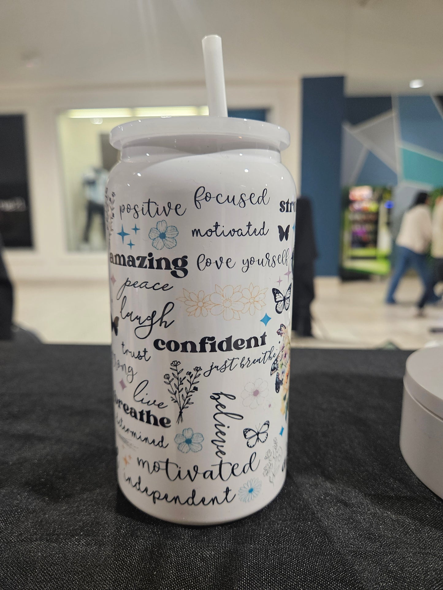 Motivational Words 16oz Can Stainless Steel