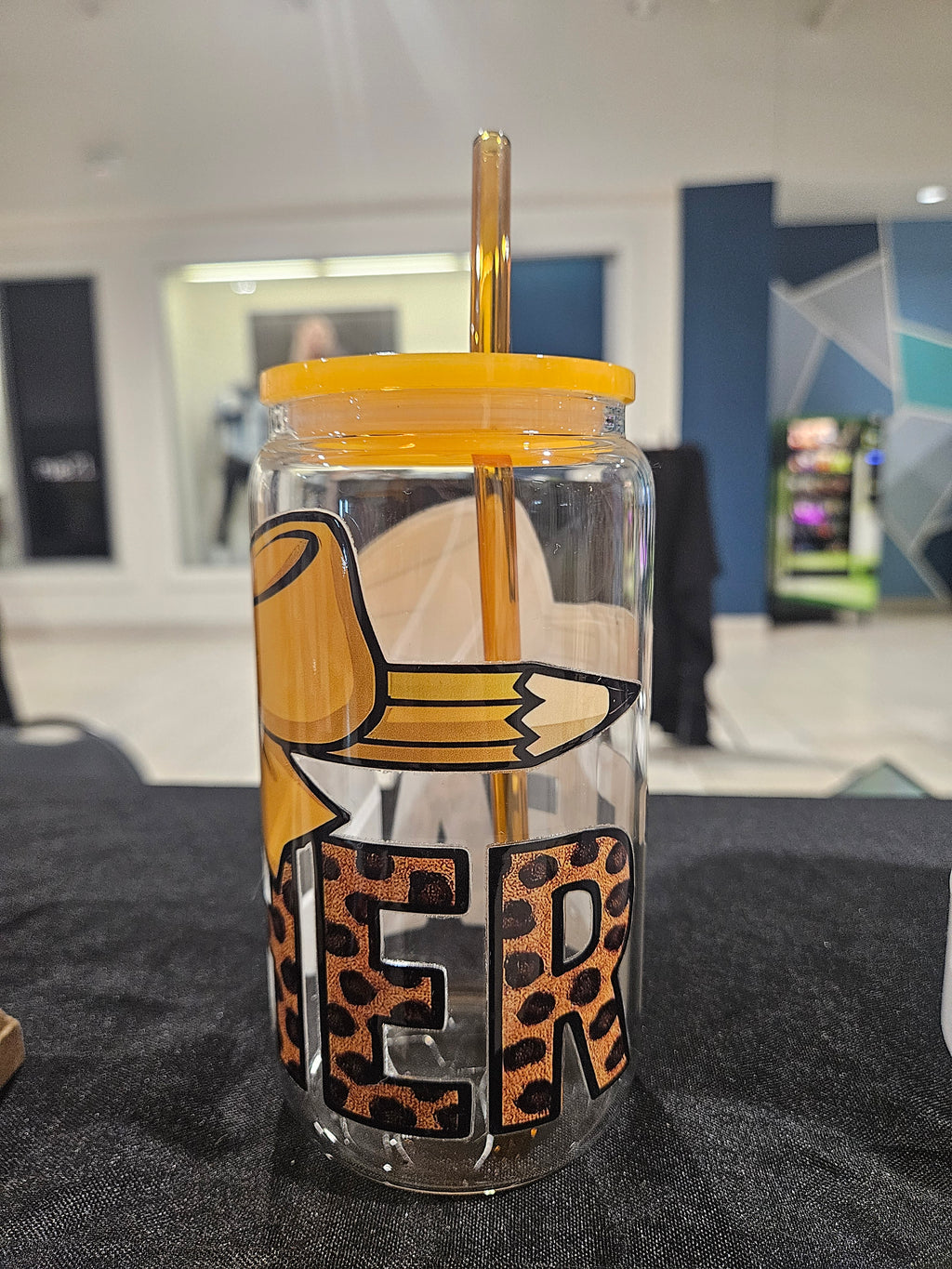 Teacher 16oz Glass Can