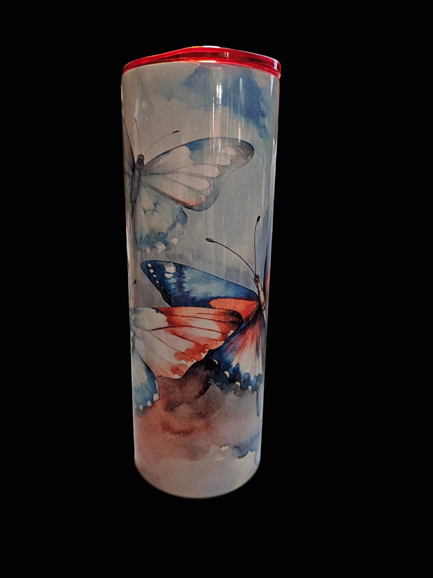 Red White & Blue Butterflies 20oz Stainless Steel