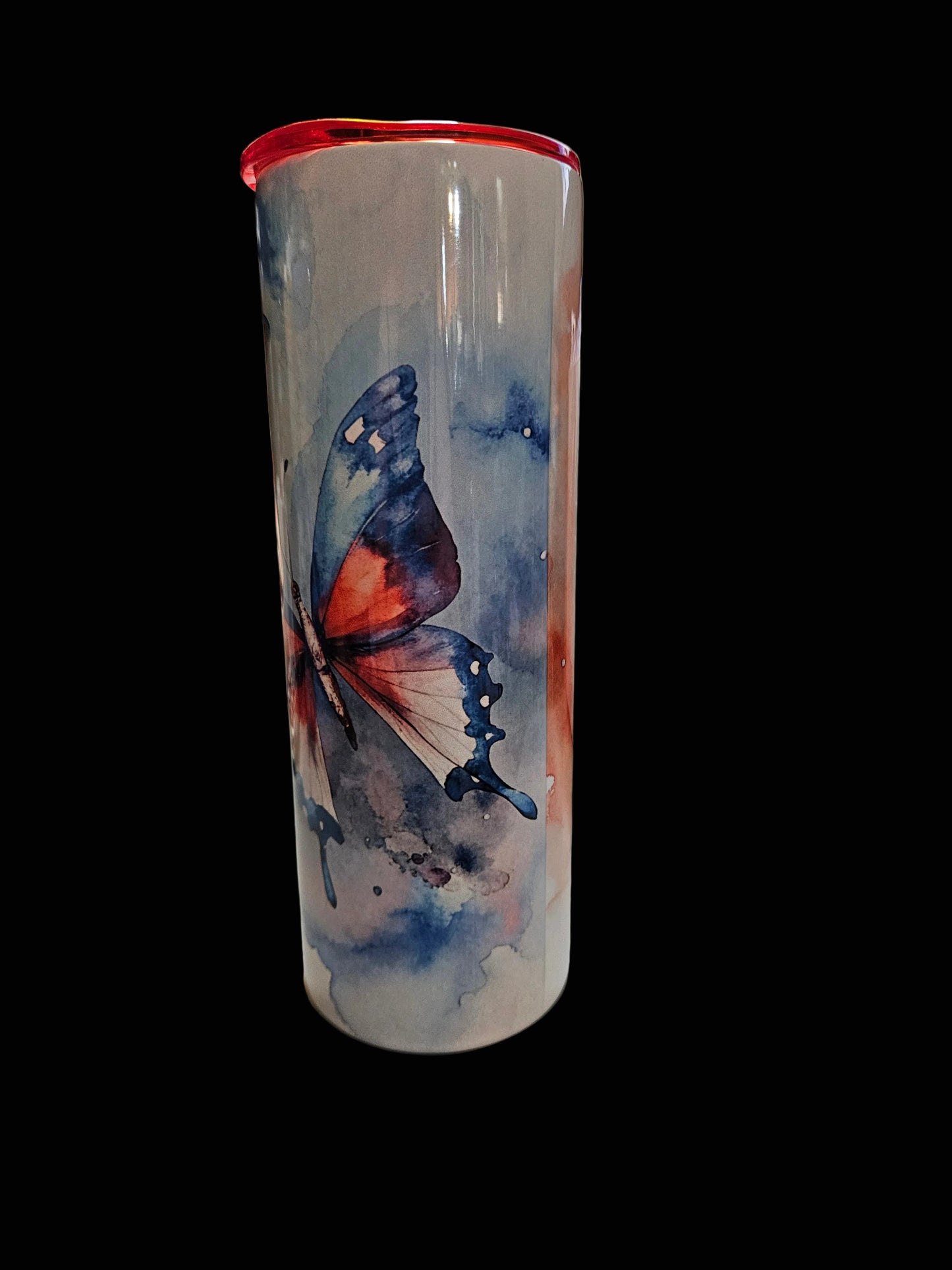 Red White & Blue Butterflies 20oz Stainless Steel