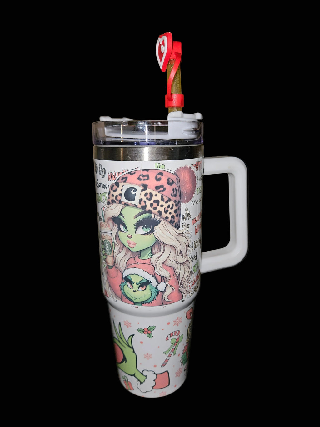 Girl Grinchy 30oz W/ Handle