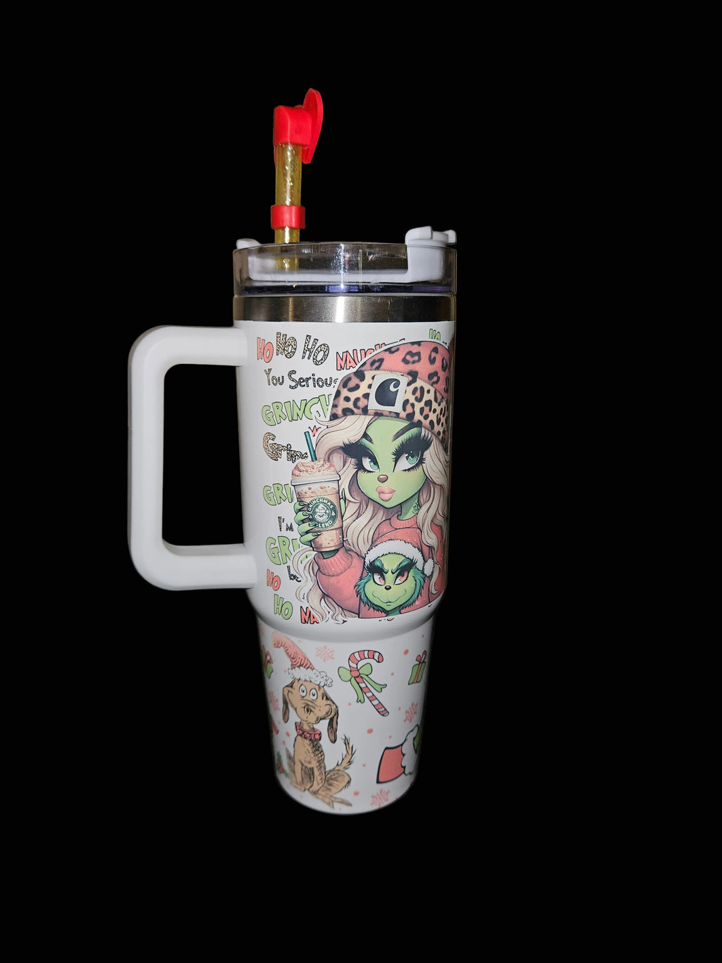 Girl Grinchy 30oz W/ Handle