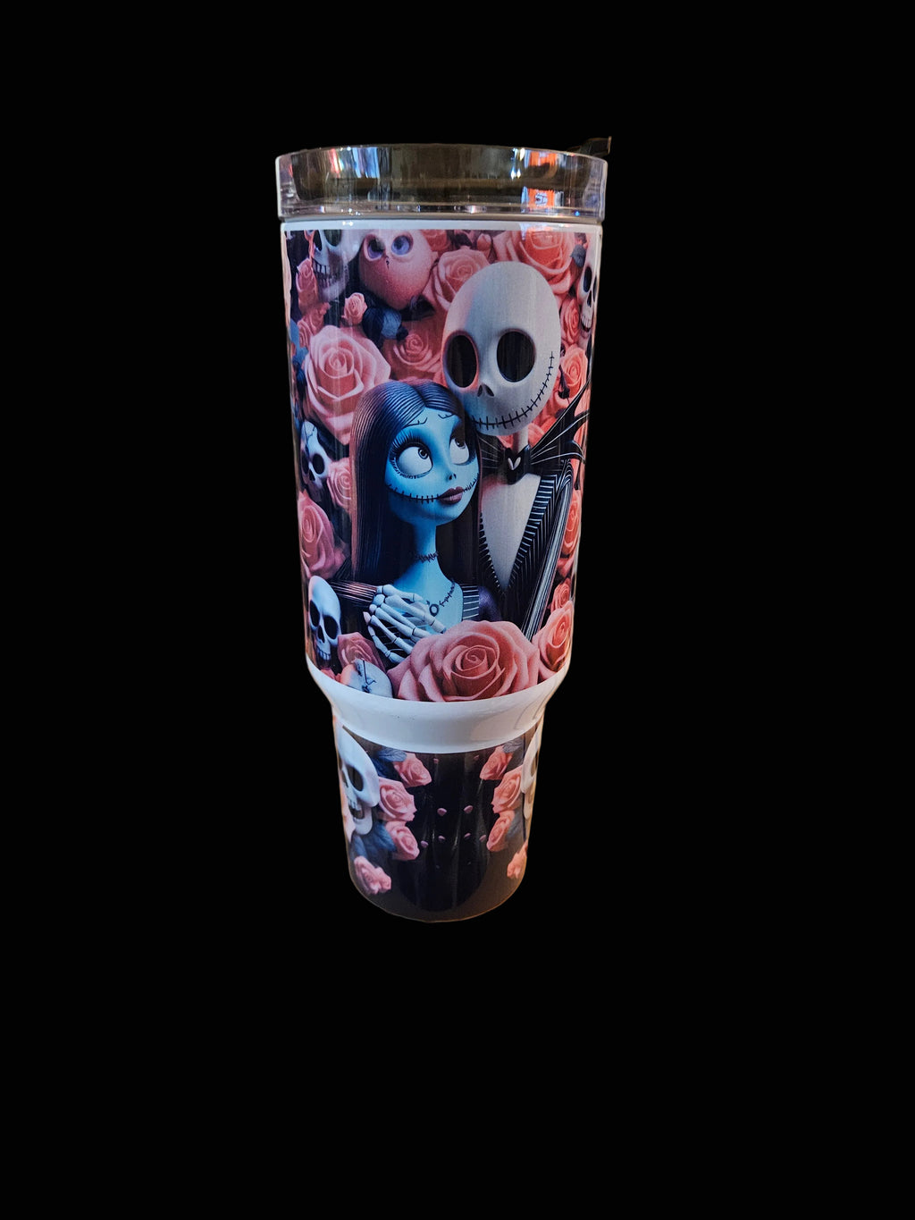 Jack & Sally Roses 40oz W/ Handle