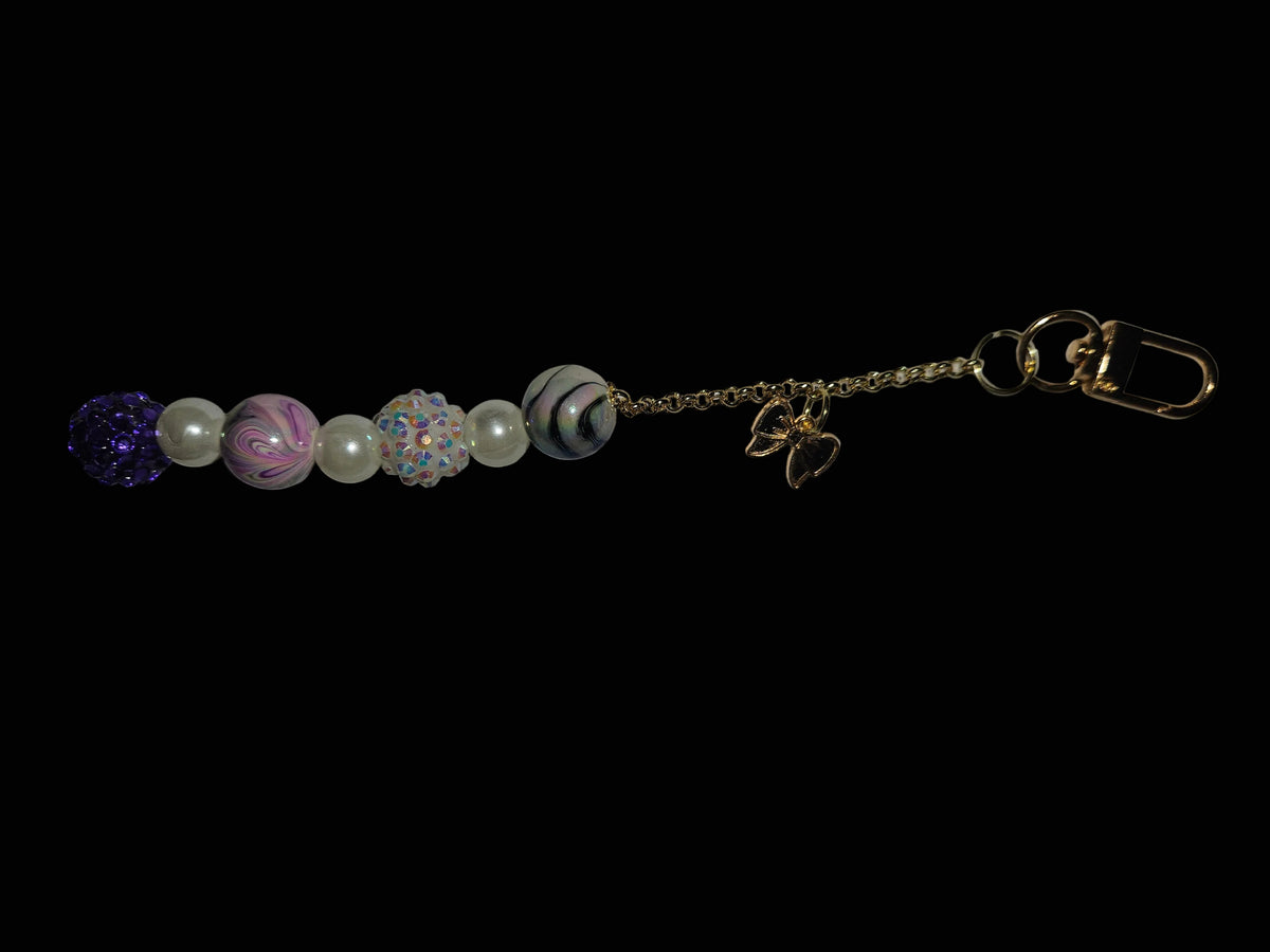Purple & Gray Clasp Charm